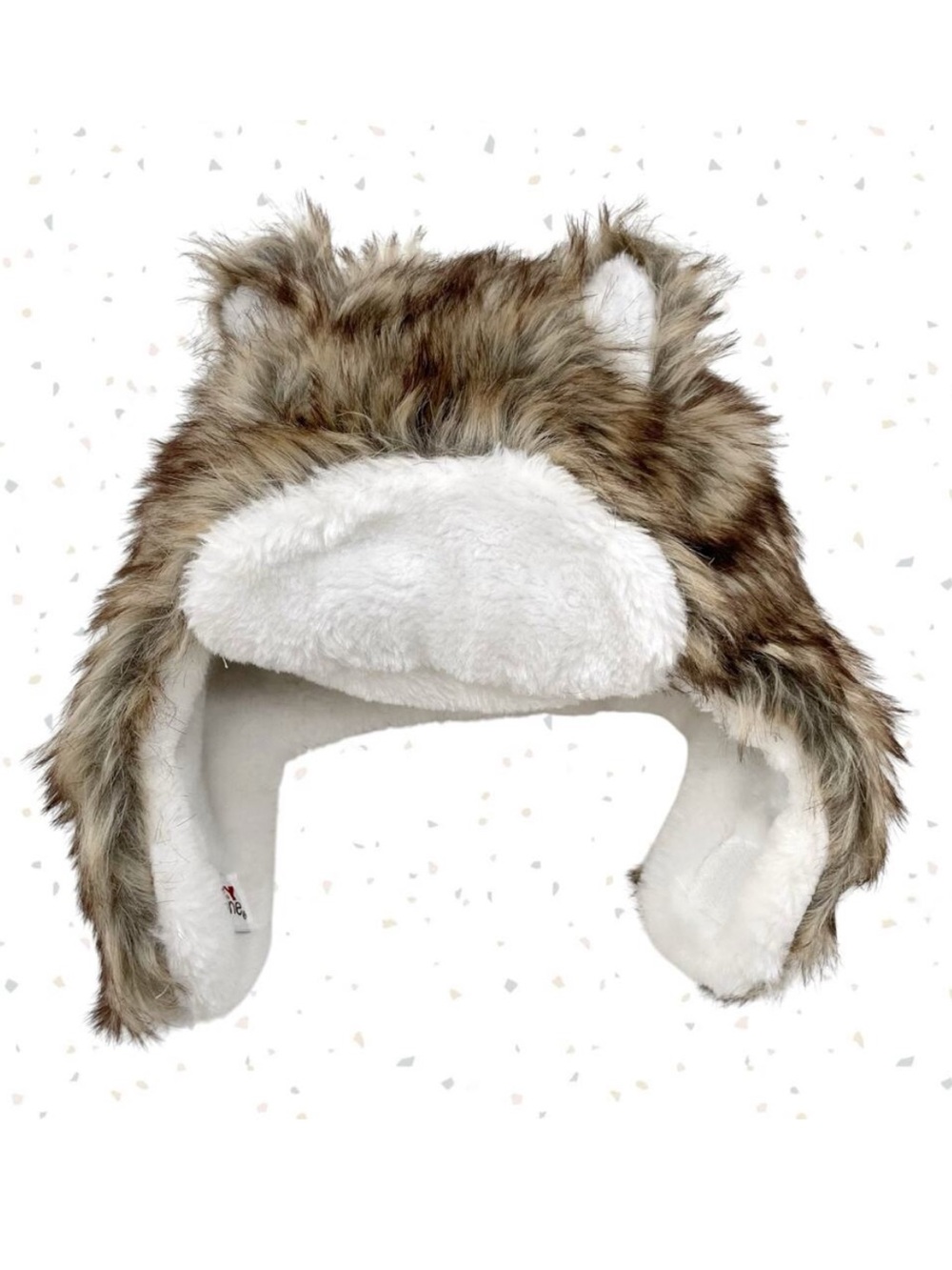 Lazy One Baby Wolf Critter Cap Hat Faux Fur Animal Coyote Wild Infant Size S